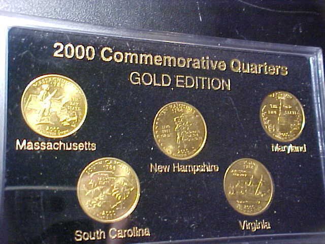 2000 COMMEMORATIVE STATE QUARTERS MILLENNIUM GOLD EDITION SET W/SPECS ...