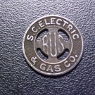 S.C. ELECTRIC & GAS CO. GOOD FOR ONE FARE TRANSIT TOKEN!  FREE SHIPPING!  DD21XX