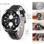 SONGDU Men's Chronograph Quartz Watch with Date Calendar Analogue Display and Leather Strap