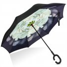 Inverted Double Layer Windproof UV Protection Reverse folding Rain Umbrellas for Men and Women
