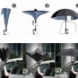 Inverted Double Layer Windproof UV Protection Reverse folding Rain Umbrellas for Men and Women