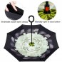 Inverted Double Layer Windproof UV Protection Reverse folding Rain Umbrellas for Men and Women