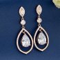 EVER FAITH 925 Sterling Silver CZ Birthstone Tear Drop Chandelier Earrings