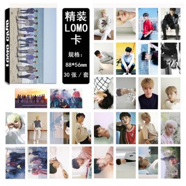 12boxes/lot free shipping seventeen/gfriend/monsta x/mamamoo/blackpink/wanna one lomo card