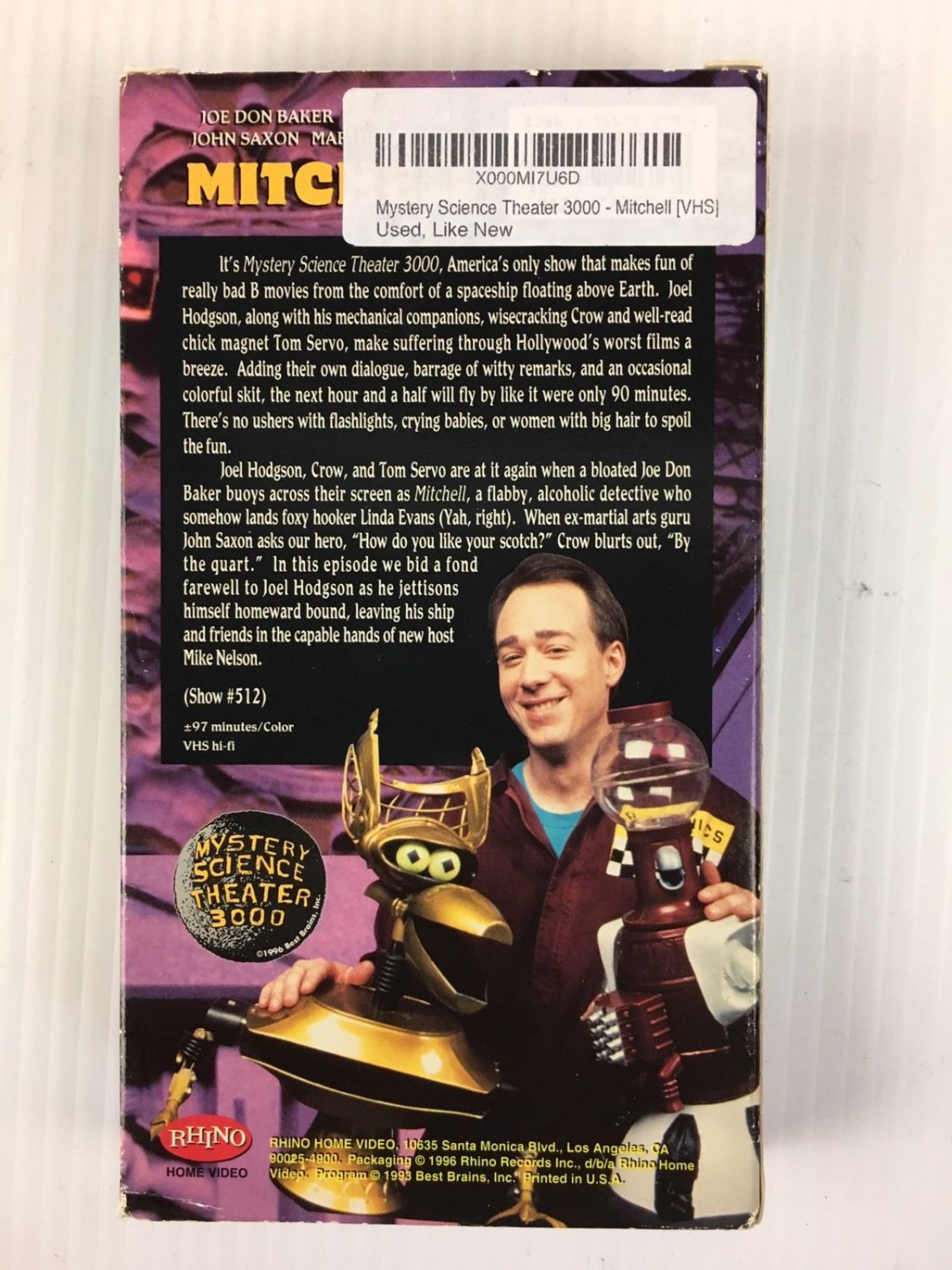 Mystery Science Theater 3000 Mitchell Vhs 1996