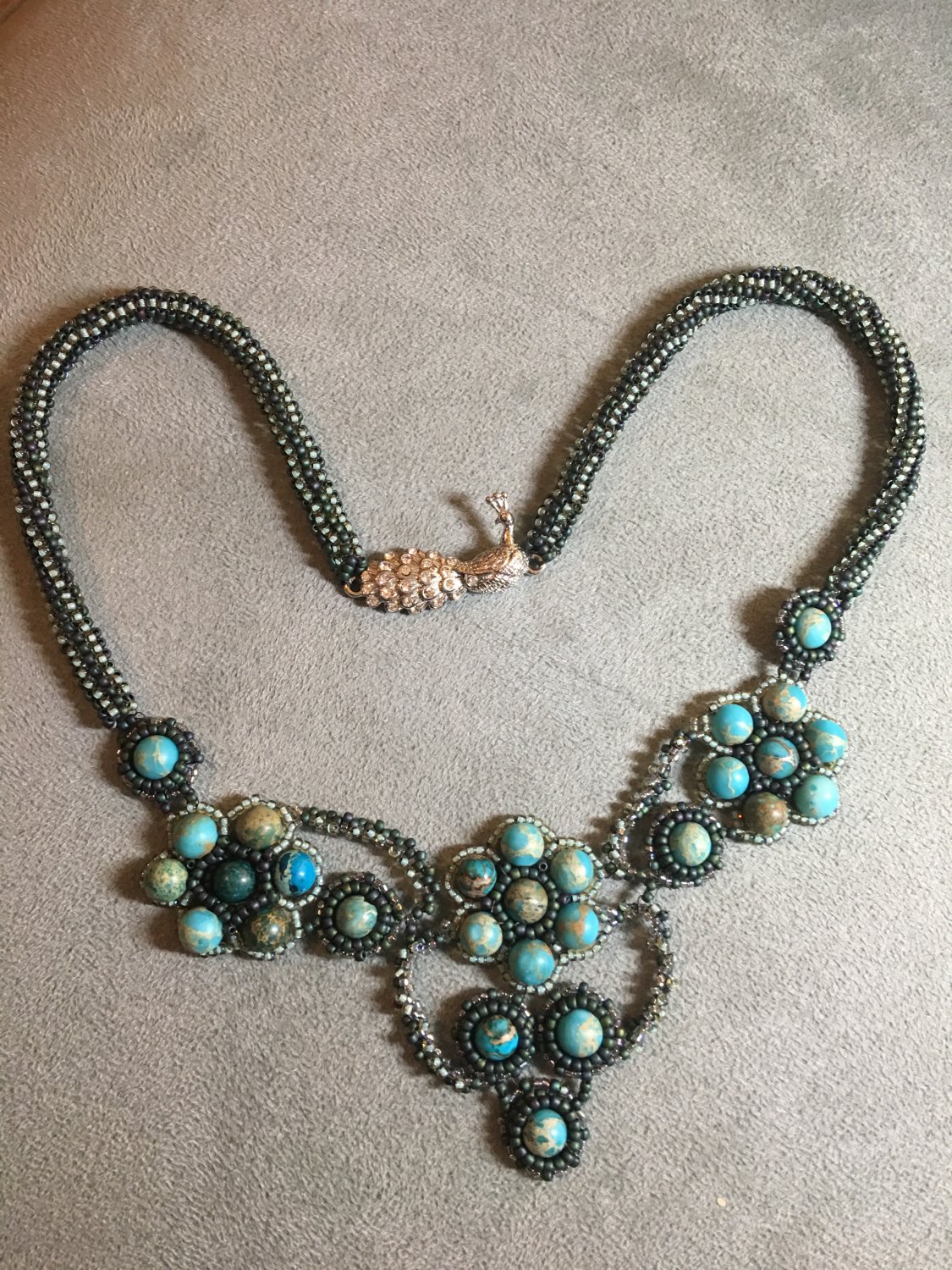 Peacock necklace