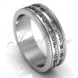 Decoder Ring - Platinum Two Row Da Vinci Cryptex Codex Decoder Rring LB-2024