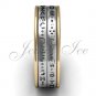 Decoder Ring - 14k Yellow and White Gold Two Row Da Vinci Cryptex Codex Decoder Ring LB-2024-7