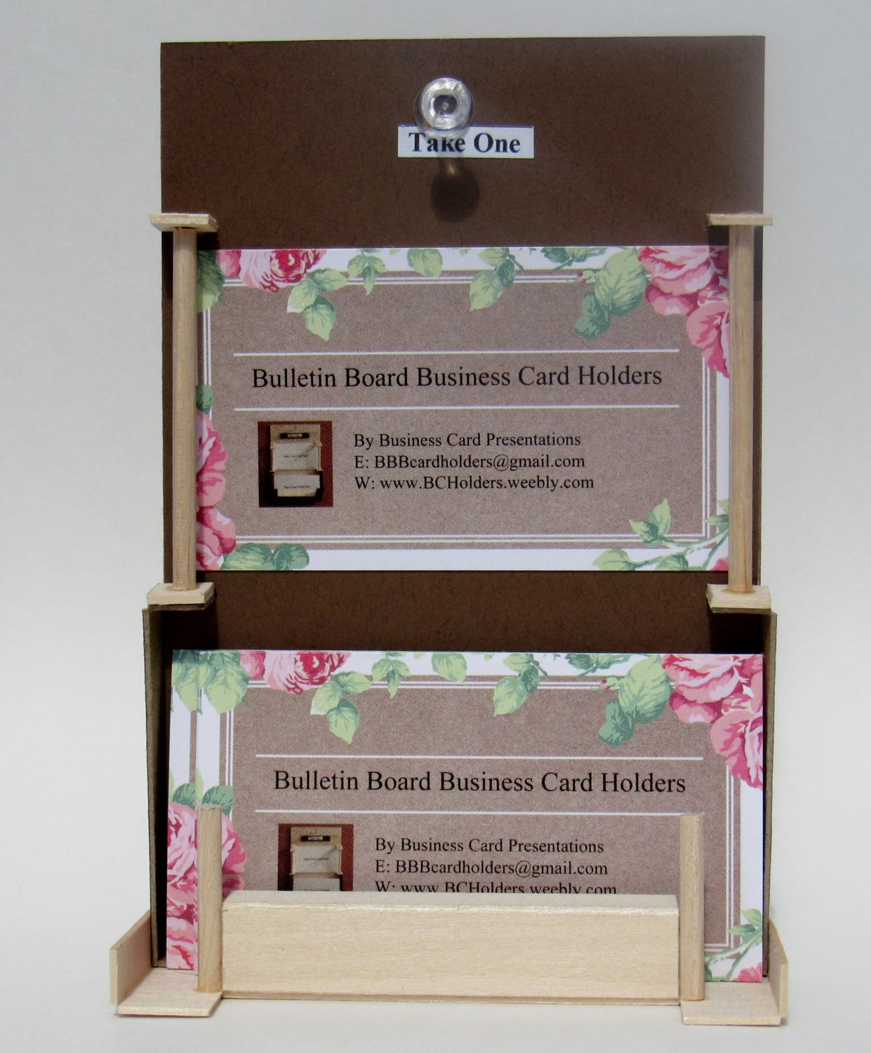 Handmade Bulletin Board Business Card Holders