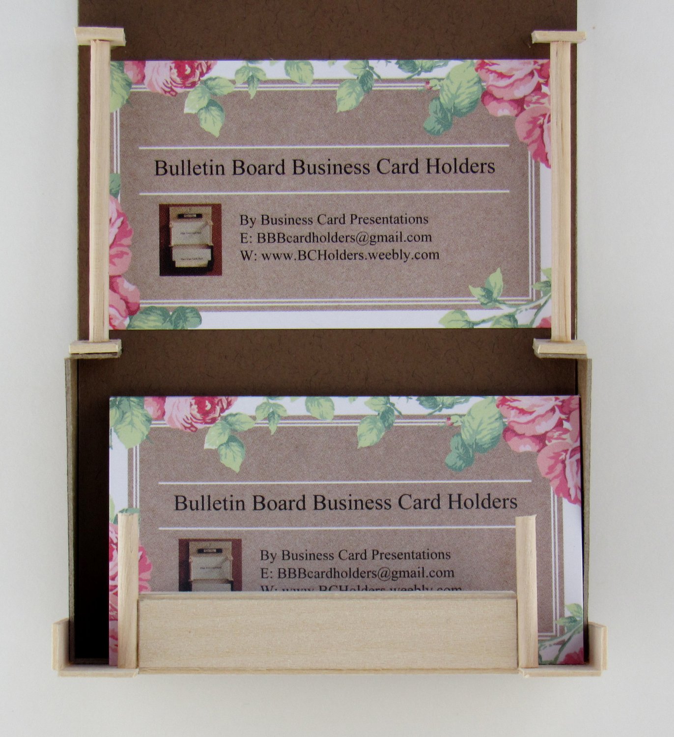 Handmade Bulletin Board Business Card Holders