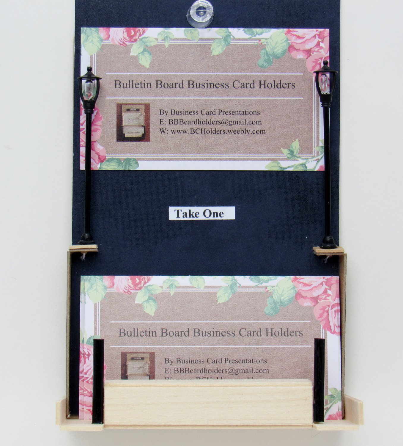 Handmade Bulletin Board Business Card Holders