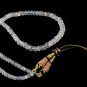 1 Strand Natural Fire Rainbow Moonstone Rondelle Stack Beads Necklace 17" Long