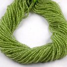5 Strands Natural Peridot Rondelle 3mm 13.5" Long Smooth Gemstone Jewelry Beads