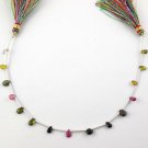 1 Strand Natural Multi Tourmaline Pear 3.5x6.5-5.5x6.5mm 7" Long Briolette Beads