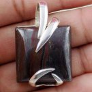Natural Iron Tiger Eye 24x24mm Cabochon Gemstone 925 Sterling Silver Pendant