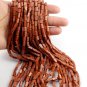 5 Strands Synthetic Brown Sunstone Rectangle 4x6-4x10mm 13" Long Smooth Beads