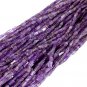 5 Strands Natural Amethyst Smooth Beads 4x6-6x10mm Rectangle Shape 13" Long