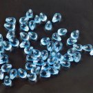Blue Topaz Drops Shape 6x9mm-7x10mm Size Faceted Top Half Drilled Loose Gemstone