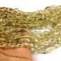 5 Strands Natural Lemon Quartz Oval Shape 7x9-8x11mm 13" Long Smooth Gemstone
