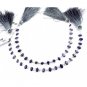1 Strand Natural Blue iolite Side Drilled Faceted Oval Shape 4x6mm Briolette 8"