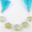 1 Strand Natural Chalcedony 15x16-18x19mm Heart Shape Faceted Gemstone 7" Long