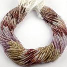 2 Strand Multi Stone Rondelle Faceted Approx - 2-2.5mm Gemstone Beads 13" Long