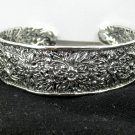 1 Pcs Flower Design Bracelet 925 Sterling Silver Black Oxidize Adjustable Bangle