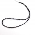 1 Strand Natural Black Diamond Rondelle Faceted 1.5mm-2.5mm,14-14.50 Cts (no. 2)