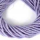 5 Strands Lavender Purple Glass Pearl Rondelle 4-4.5mm 16" Long Smooth Beads