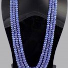 Beautiful 3 Strand Natural Tanzanite Smooth Necklace Beads 510 Cts Size 5.5-10mm