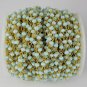 Chalcedony Hydro 10 Feet Aqua Seed Bead Gold Plated,Free Shipping Rosary Chain