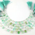 1 Strand Natural Chrysoprase Pear Briolette Faceted Gemstone 5x8-7x10mm 7" Long.