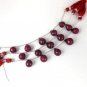 1 Strand Ruby Gemstone Tear Drops 11x14-12x16mm Faceted 5.5" Long Briolette Bead