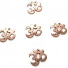 50 PCS OM Spiritual Charm Rose Gold Plated Copper Stamp Finish Charm 8mm