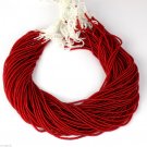 20 Strands Red Coral Hydro Glass Seed Beads Rondelle Shape 2-2.5mm 12.5" Long