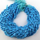 3 Strands Synthetic Matrix Blue Turquoise 6x10-7x13mm Rhombus Shape 13" Long