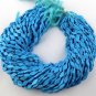 3 Strands Synthetic Matrix Blue Turquoise 6x10-7x13mm Rhombus Shape 13" Long