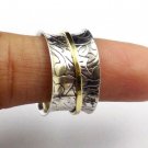 7 No. Vintage Hammered Ring,Spinner Silver,Gold Plated Silver Ring,Cocktail Ring