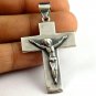 1 Pcs Jesus Christ Shape Cross Design 925 Sterling Silver Black Oxidize Pendant