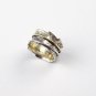 Beautiful 7 No.Spinner Plain Band Ring,Two Tones Designing Ring 925Silver Plated