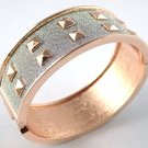 1 Ps Rose Gold plated Sparkling Stainless Steel Women's Cuff 52mm Fashion Bangle