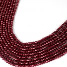 5 Strand Dark Bronze Glass Pearl Rondelle 4-4.5mm Smooth Gemstone Jewelry Beads