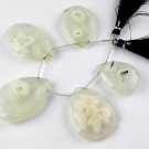 1 Strand Natural Solar Quartz Pear 22x30-26x38mm Faceted Cut 5.5" Long Briolette