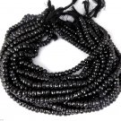 1 Strand Natural Black Spinel Rondelle Faceted 7-8mm Handmade Gemstone 13" Long