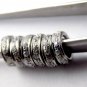 5 Pcs 925 Sterling Silver Black Oxidize Pave Diamond Spacer Rings Beads 5mm Hole