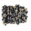 5 Feet Genuine AAA Black Spinel Gold Pyrite Rondelle Faceted Wire Wrapped Chain