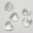 50 Pcs Heart Charm 925 Silver Plated Silver Stamp Charm Approx 9.5-10mm Charm