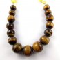 1 Strand Natural Tiger Eye Smooth Rondelle Gemstone Beads 11x15mm 7" Long Jewel
