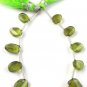 1 Strand Natural Peridot Twisted Oval 6x9-7x12mm 35Cts Briolette Beads 6.5" Long