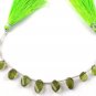 1 Strand Natural Peridot Twisted Oval 6x9-7x12mm 35Cts Briolette Beads 6.5" Long